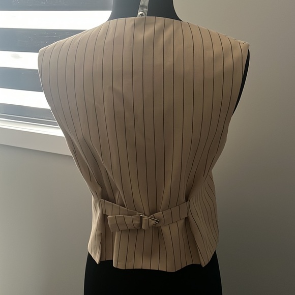 Cream Pinstripe Maje Vest Sz.36 - Picture 4 of 6